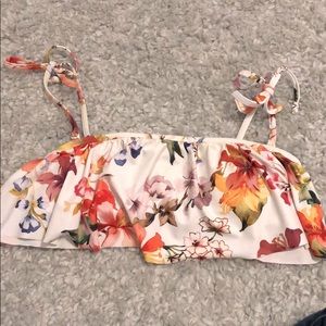 Floral bikini top